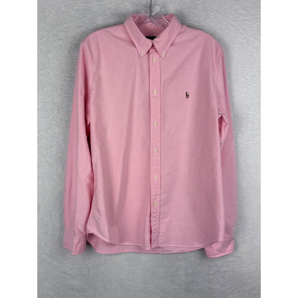 Ralph Lauren Custom Fit Oxford Shirt Long Sleeve Button‎ Down Pink XL